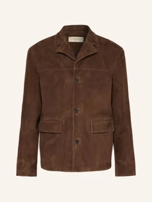 Officine Générale Skórzana Kurtka Erickson braun