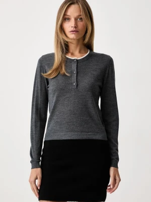 Officine Generale sweter damski z wełną HENJA Officine Générale szary