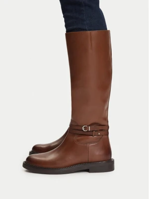 Oficerki Geox D Serilda D56WYA 43 C6006 Brązowy
