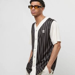 OG Block Pinstripe Baseball Shirt, markiKarl Kani, Koszule, w kolorze czarny, rozmiar: