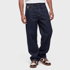 OG Pinstripe Relaxed Baggy Jeans Karl Kani niebieski