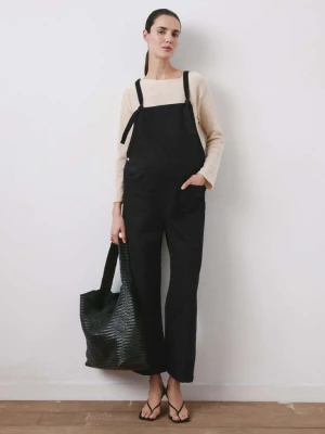 Ogrodniczki dżinsowe ciążowe black denim - Kobieta - - MANGO