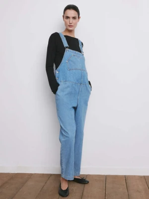 Ogrodniczki dżinsowe ciążowe średni niebieski - Kobieta - - MANGO