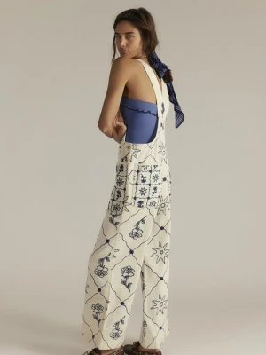 Ogrodniczki Free People mleczny
