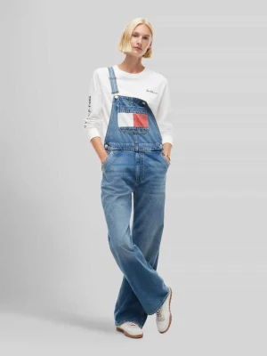 Ogrodniczki w kroju relaxed fit z czystej bawełny Tommy Jeans Jeansowy niebieski