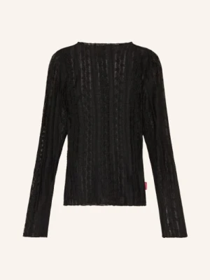 Oh April Bluzka Z Długim Rękawem Zahara Z Koronki schwarz