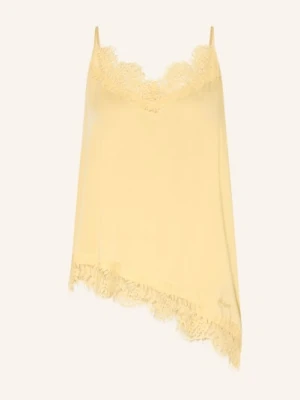 Oh April Satynowy Top Tami Z Koronką gelb