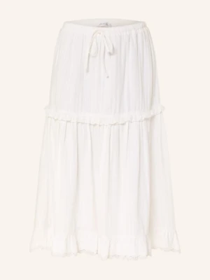 Oh April Spódnica Christel Z Ażurową Koronką I Falbanami weiss