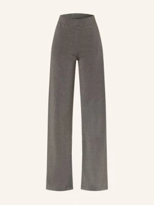 Oh April Spodnie Z Dzianiny Loui Z Brokatową Przędzą grau