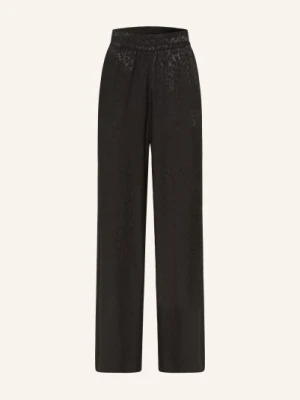 Oh April Spodnie Żakardowe Saela Z Galonowymi Paskami grau