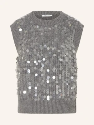 Oh April Sweter Bez Rękawów Fia Z Cekinami grau