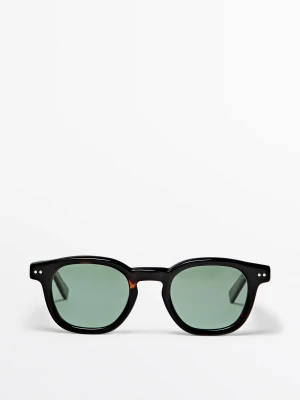 Okrągłe Okulary Przeciwsłoneczne - Brązowy - Massimo Dutti - Male