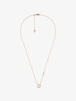 Okrągły naszyjnik z wisiorkiem z kamienia Michael Kors ROSE GOLD (Różowozłoty)