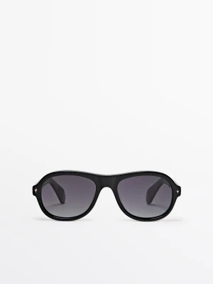 Okulary Aviator - Czarny - Massimo Dutti - Male