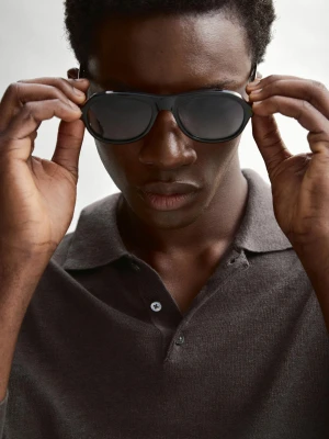 Okulary Aviator - Czarny - - Massimo Dutti - Mężczyzna