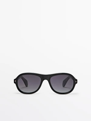 Okulary Aviator - Czarny - - Massimo Dutti - Mężczyzna