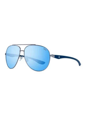 Okulary Aviator Szare Metal Plastik BMW