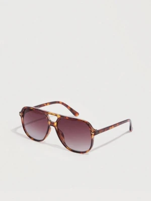 Okulary przeciwsłoneczne Anna Field By Zalando brązowy melanż