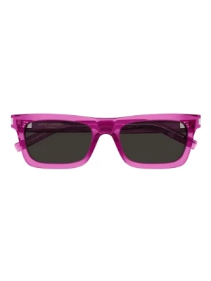 Okulary Przeciwsłoneczne Betty w Kształcie Kwadratu z Acetatową Oprawką w Kolorze Różowym Saint Laurent