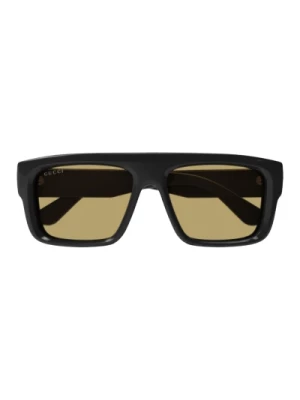 Okulary Przeciwsłoneczne Décor w Kwadratowym Stylu z Detalem Metalowym Gucci