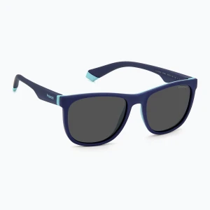 Okulary przeciwsłoneczne dziecięce Polaroid PLD 8049/S blue azure/grey polarized