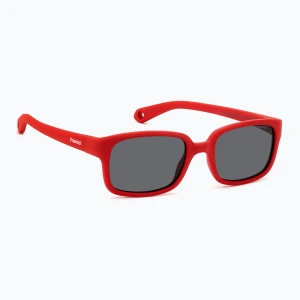 Okulary przeciwsłoneczne dziecięce Polaroid PLD K008/S matte red/grey polarized