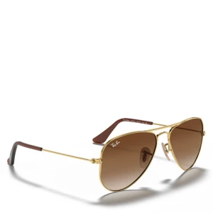 Okulary przeciwsłoneczne dziecięce Ray-Ban Aviator 0RJ9506S 223/13 Złoty