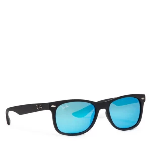 Okulary przeciwsłoneczne dziecięce Ray-Ban Junior New Wayfarer 0RJ9052S 100S55 Matte Black/Blue Flash