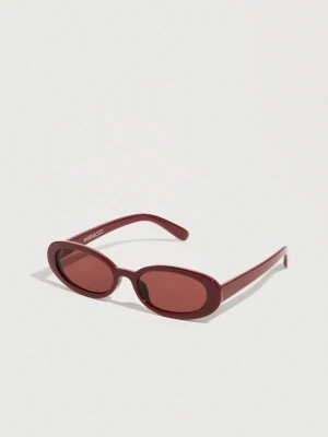 Okulary przeciwsłoneczne Even&Odd By Zalando ciemnoczerwony