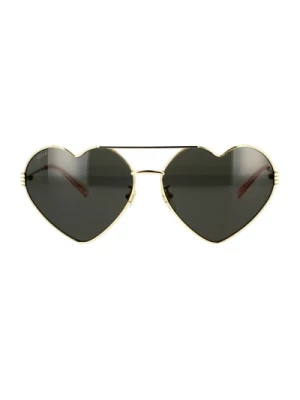 Okulary przeciwsłoneczne Gucci Logo Gg1283S 001 w kształcie serca Gucci