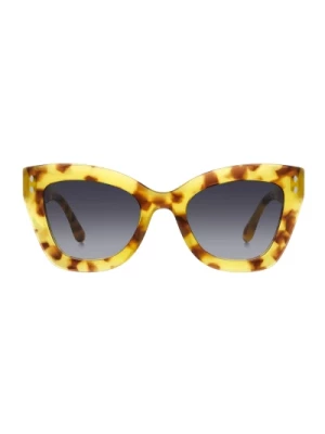 Okulary Przeciwsłoneczne Kocie Oczy Żółta Żółwiowa Szara Gradiencja Isabel Marant