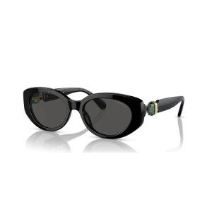 Okulary przeciwsłoneczne, Kształt kociego oka, SK6002, Czarne Swarovski