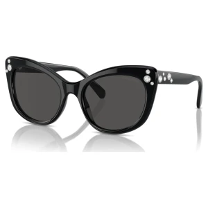 Zdjęcie produktu Okulary przeciwsłoneczne, Kształt kociego oka, SK6020, Czarne Swarovski