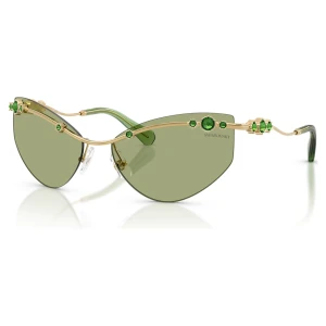 Okulary przeciwsłoneczne, Kształt kociego oka, SK7039, W odcieniu złota Swarovski