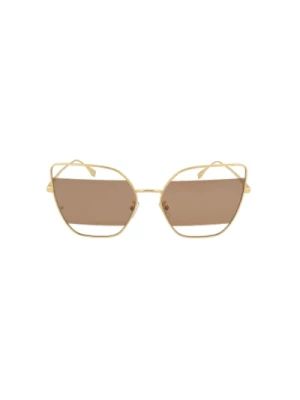 Okulary przeciwsłoneczne Kształt motyla Złoto Fendi