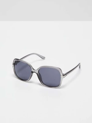 Okulary przeciwsłoneczne kwadratowe - szare Moodo