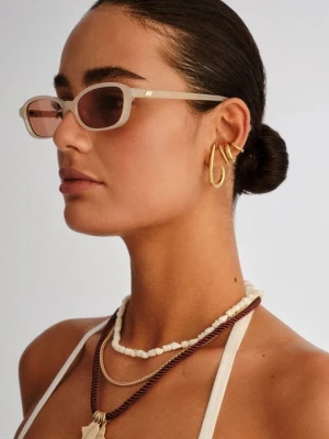 Okulary przeciwsłoneczne Le Specs beżowy