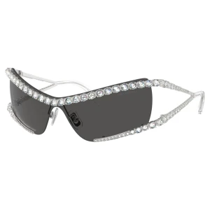 Okulary przeciwsłoneczne, Maska, Szare Swarovski