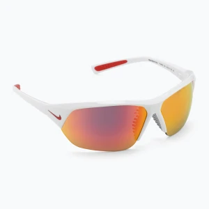 Okulary przeciwsłoneczne męskie Nike Skylon Ace white/ grey w/ red mirror