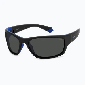 Okulary przeciwsłoneczne męskie Polaroid PLD 2135/S matte black blue/grey polarized