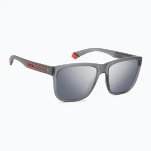Okulary przeciwsłoneczne męskie Polaroid PLD 2155/S matte grey/grey silver mirror polarized