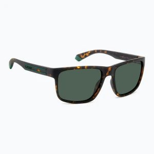 Okulary przeciwsłoneczne męskie Polaroid PLD 2157/S matte brown havana/green polarized