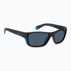 Okulary przeciwsłoneczne męskie Polaroid PLD 7046/S black azure/blue polarized