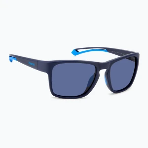 Okulary przeciwsłoneczne męskie Polaroid PLD 7052/S matte blue/blue polarized high contrast