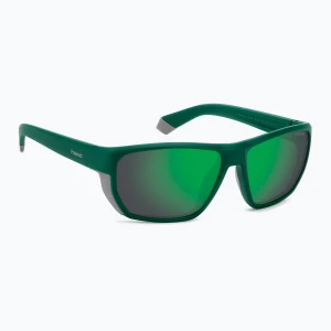 Okulary przeciwsłoneczne męskie Polaroid PLD 7057/S matte teal/greygreen mirror polarized