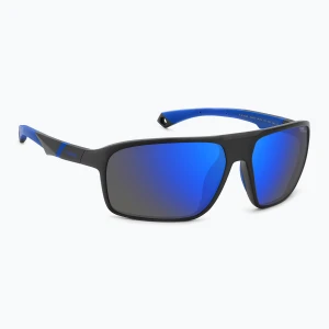 Okulary przeciwsłoneczne męskie Polaroid PLD 7058/S matte black blue/blue mirror polarized hc