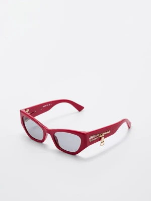 Okulary przeciwsłoneczne MOSCHINO czerwony