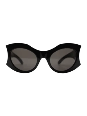 Okulary przeciwsłoneczne okrągłe z szarymi soczewkami Balenciaga