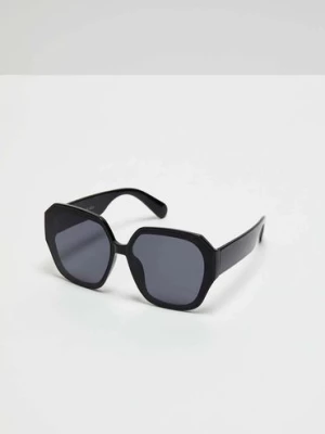 Okulary przeciwsłoneczne prostokątne czarne Moodo