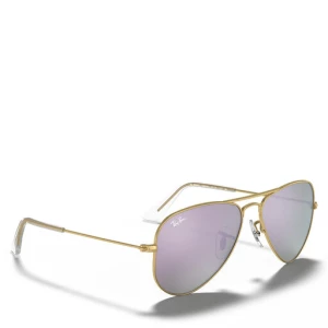 Okulary przeciwsłoneczne Ray-Ban Aviator 0RJ9506S 249/4V Gold/Violet